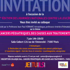 colloque-cancers pédiatriques - causes environnementales - thérapies - leucémie - JNCL 2023