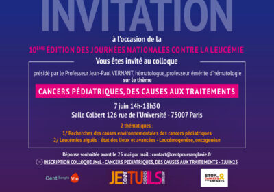 colloque-cancers pédiatriques - causes environnementales - thérapies - leucémie - JNCL 2023