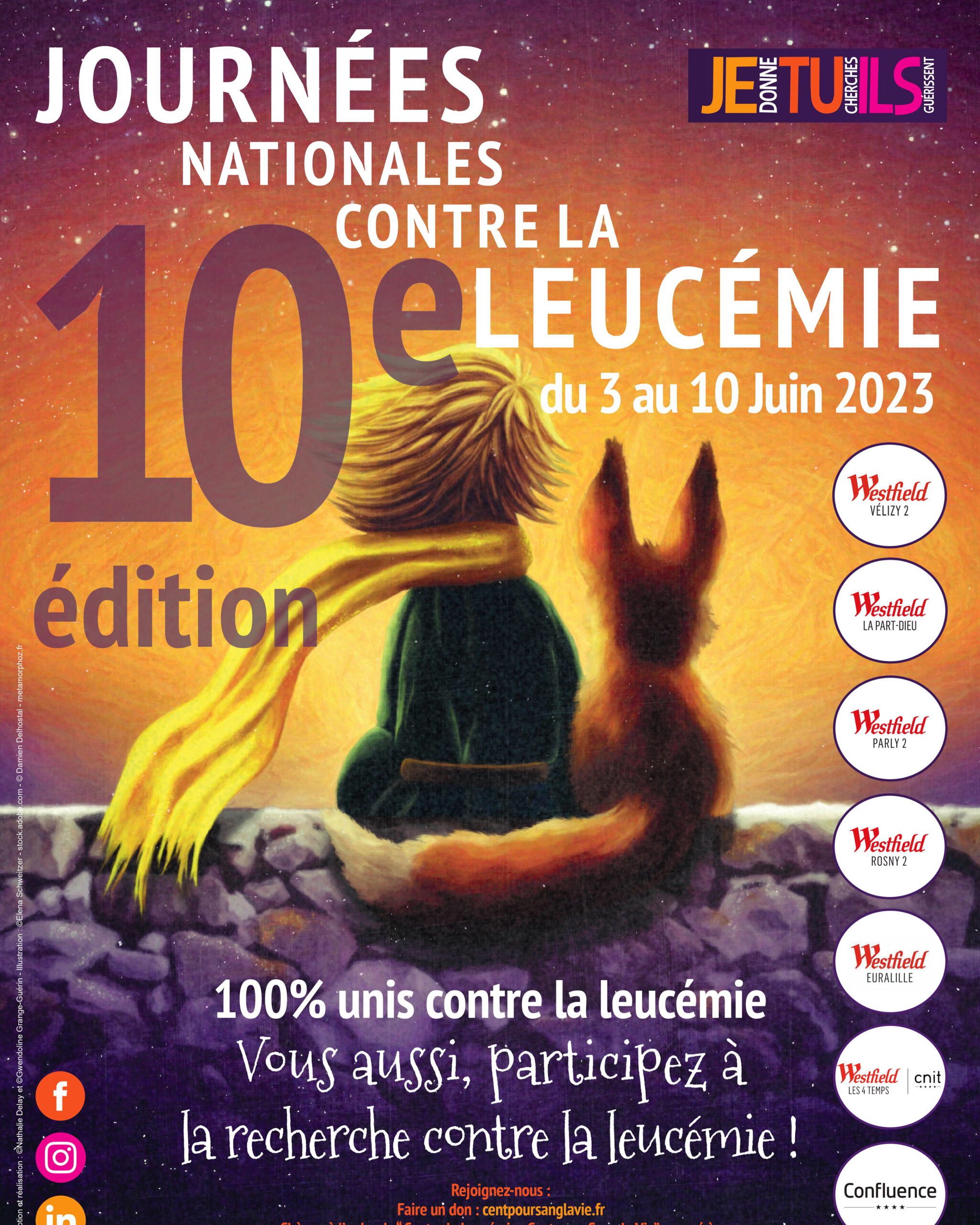 Journées Nationales contre la Leucémie - JNCL 2023 - Cent pour Sang la Vie - colloque - parrain - actions solidaires