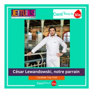 césar-lewandowski- parrain-cent pour sang la vie - JNCL